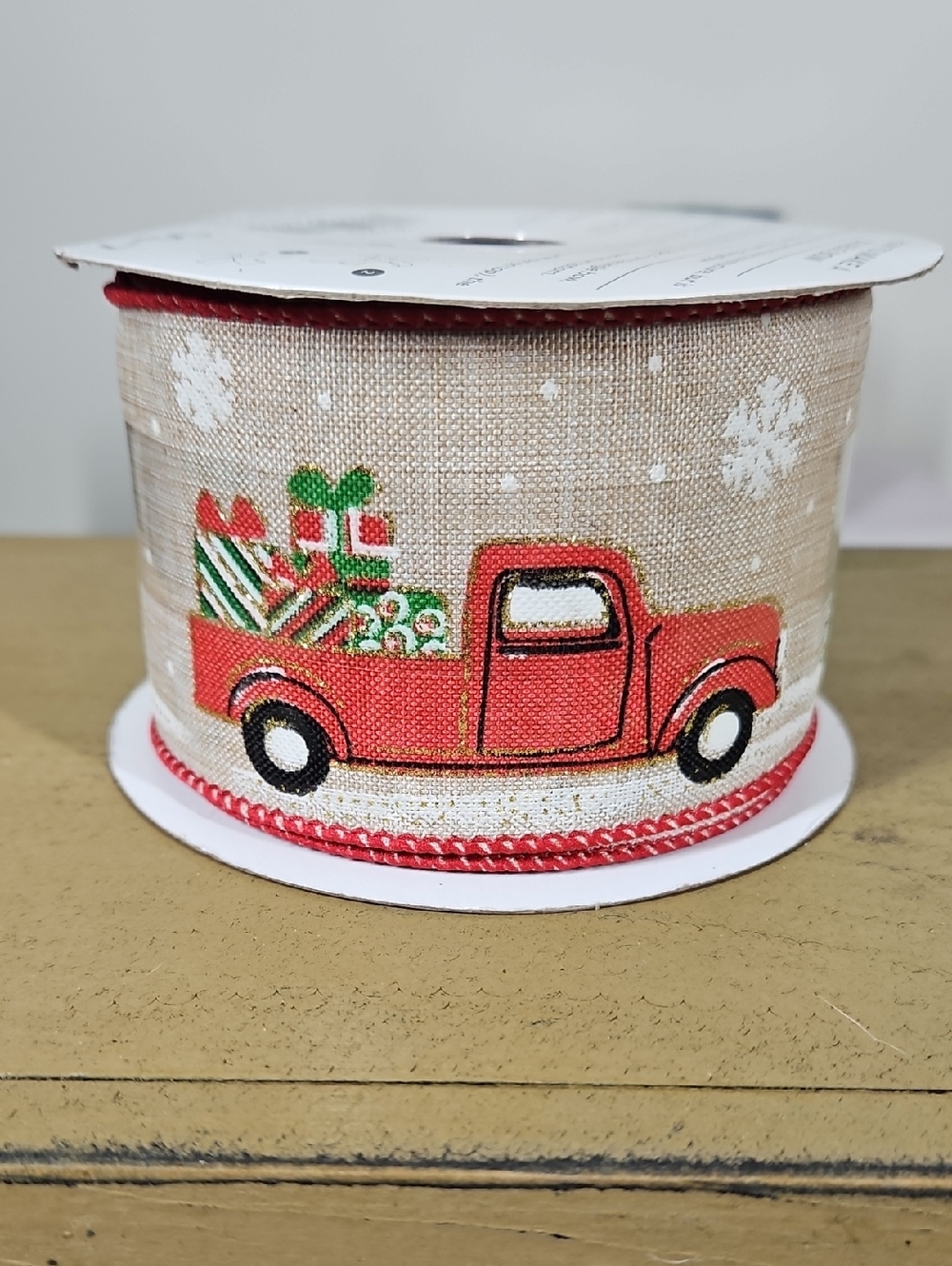 Red Truck Christmas Ribbon